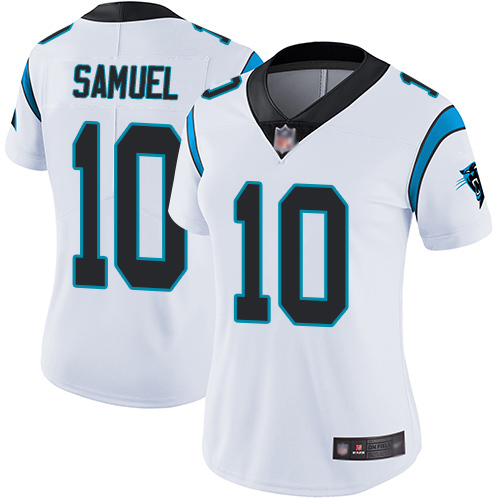 Carolina Panthers Limited White Women Curtis Samuel Road Jersey NFL Football #10 Vapor Untouchable->youth nfl jersey->Youth Jersey